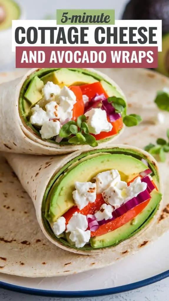 5-Minute Cottage Cheese and Avocado Wraps