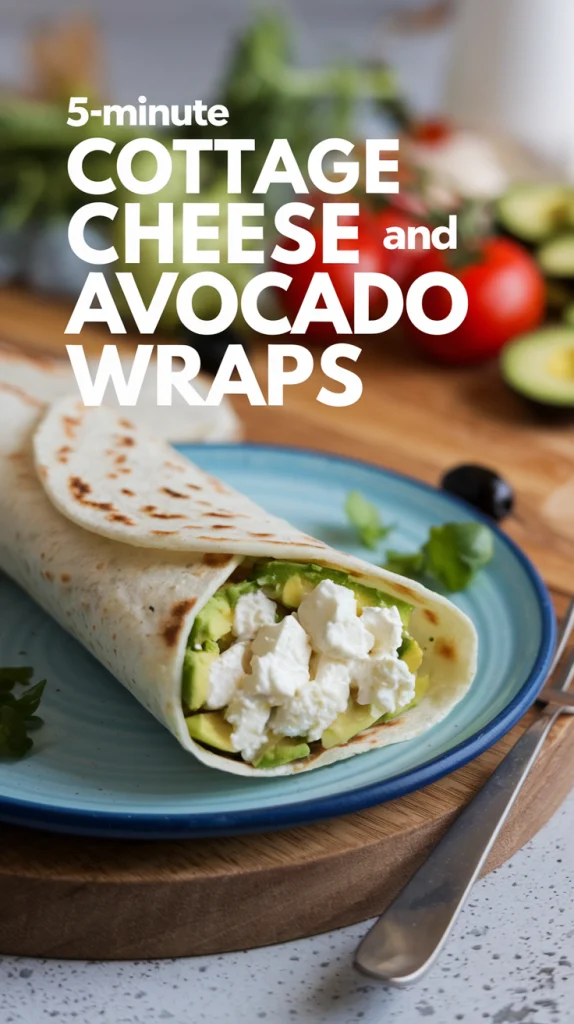 5-Minute Cottage Cheese and Avocado Wraps