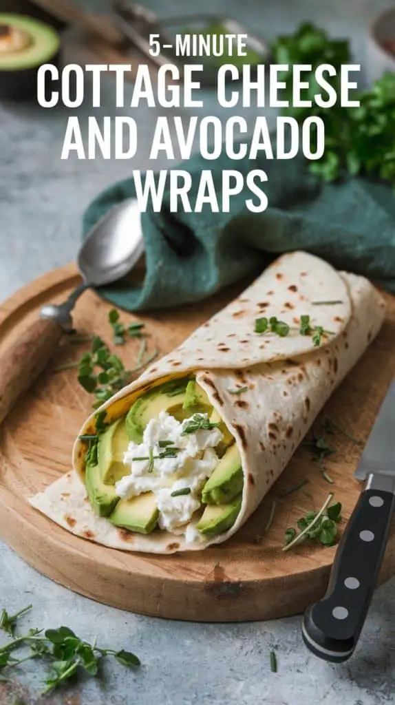 5-Minute Cottage Cheese and Avocado Wraps