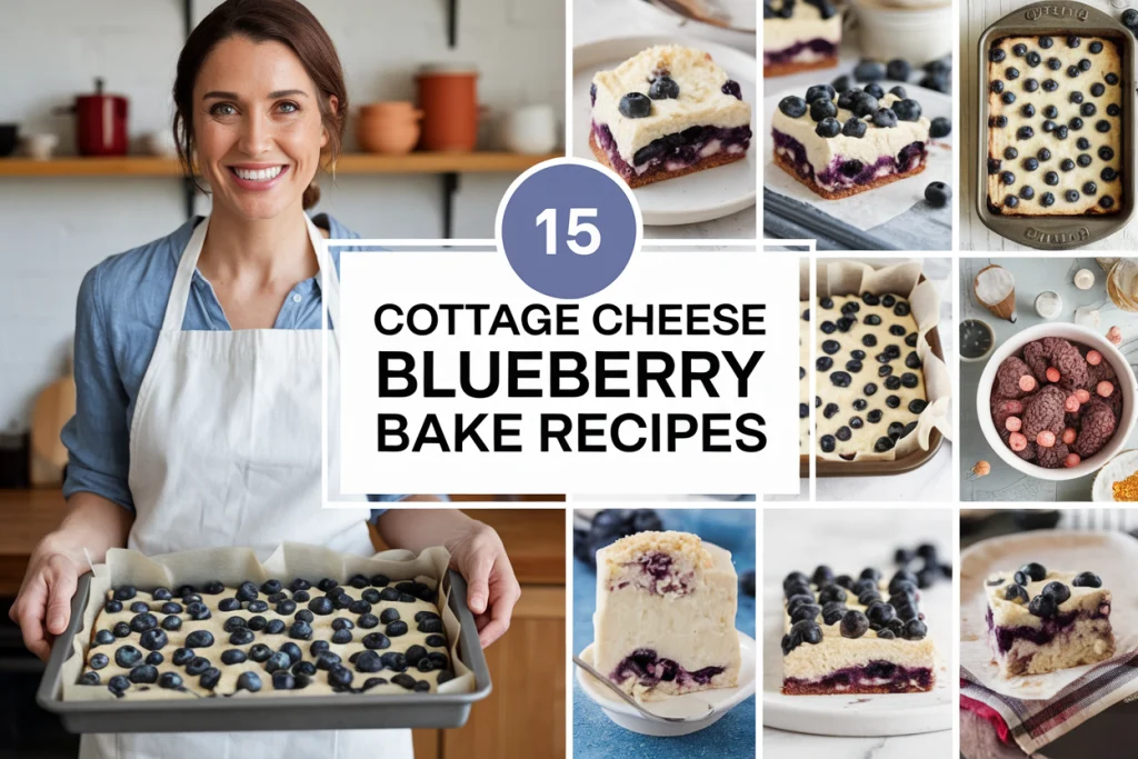 Cottage Cheese Blueberry Bake