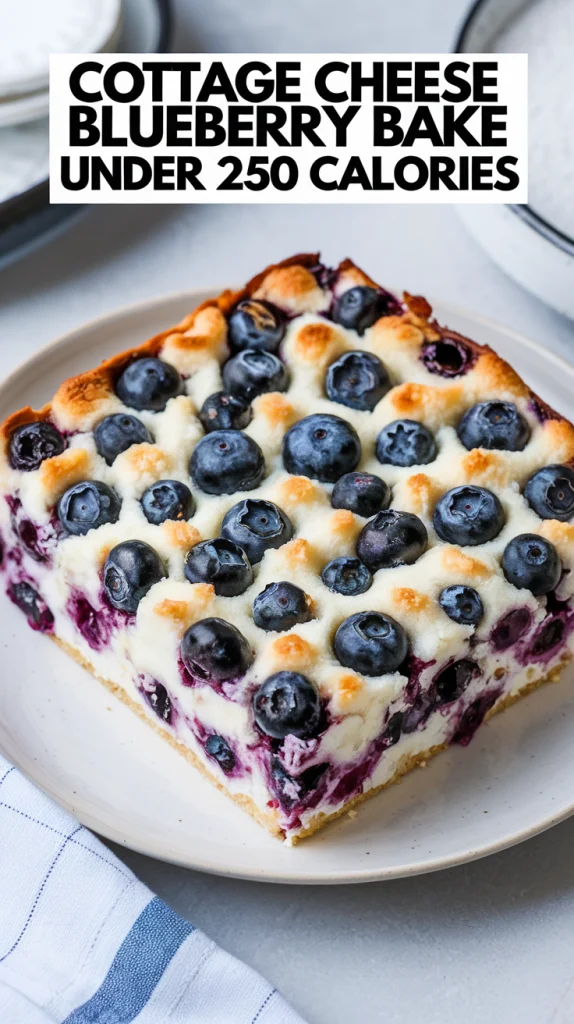 Cottage Cheese Blueberry Bake