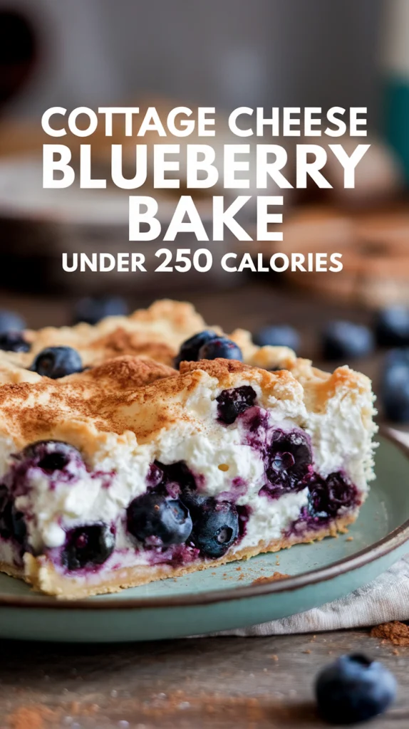 Cottage Cheese Blueberry Bake