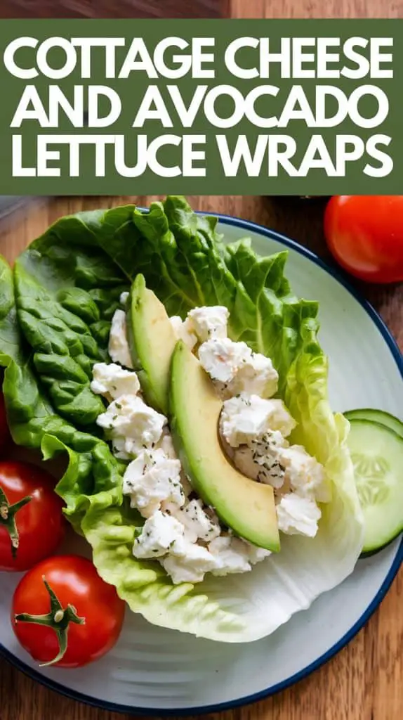 Cottage Cheese and Avocado Lettuce Wraps