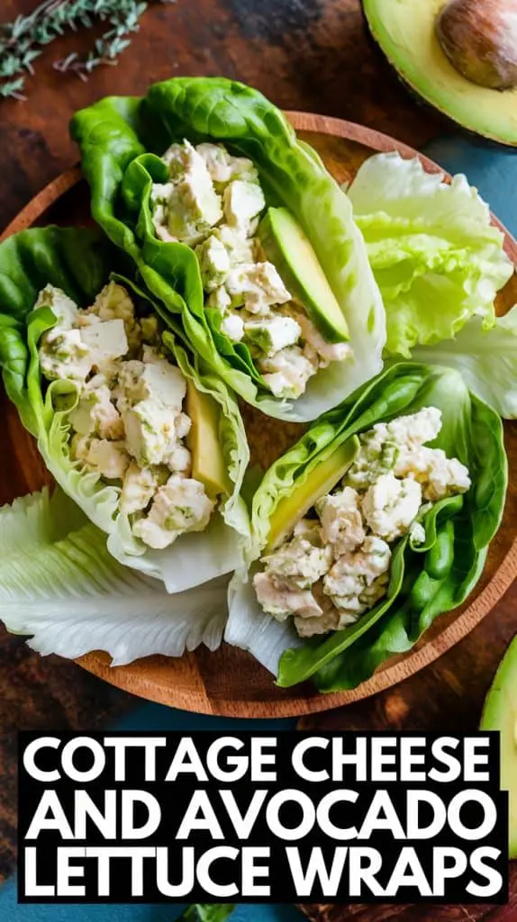 Cottage Cheese and Avocado Lettuce Wraps