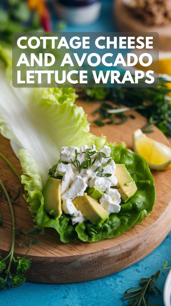 Cottage Cheese and Avocado Lettuce Wraps