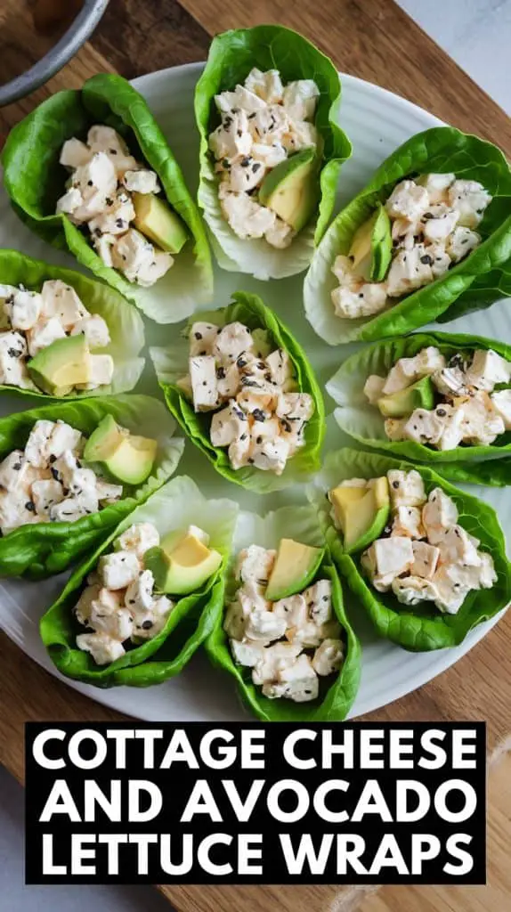 Cottage Cheese and Avocado Lettuce Wraps