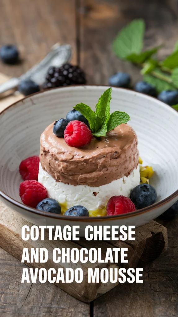 Cottage Cheese and Chocolate Avocado Mousse