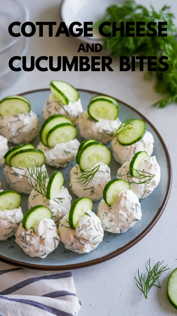 Cottage Cheese and Cucumber Bites