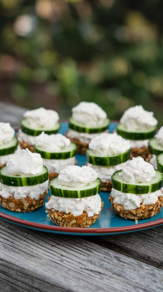 Cottage Cheese and Cucumber Bites