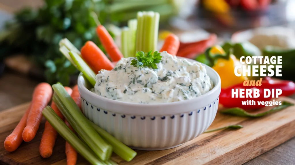 Cottage Cheese and Herb Dip with Veggies