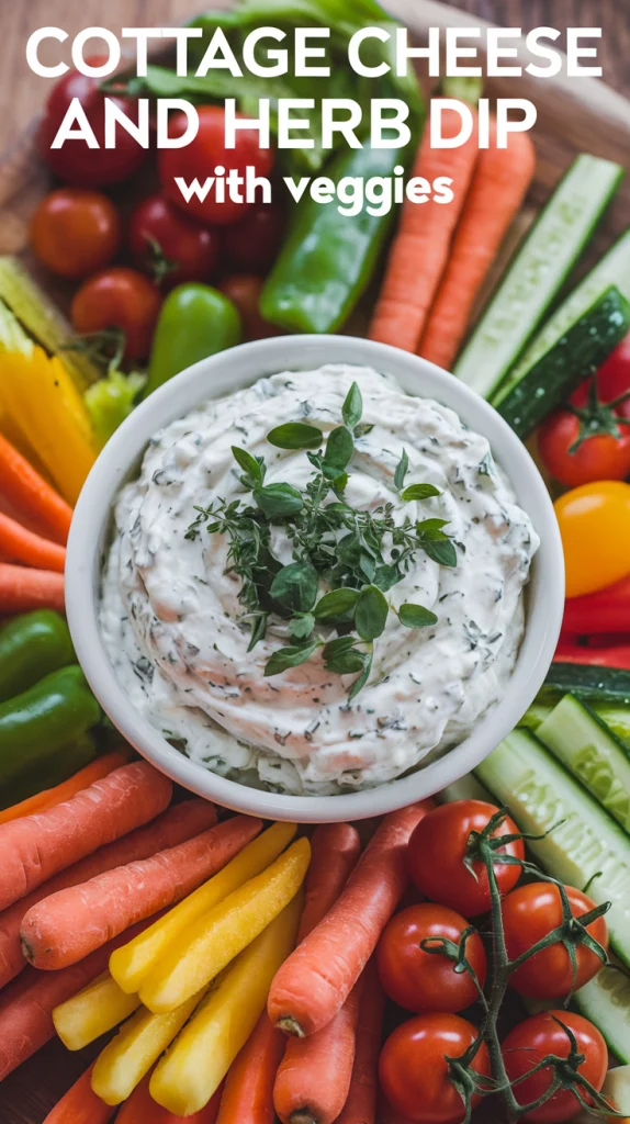 Cottage Cheese and Herb Dip with Veggies