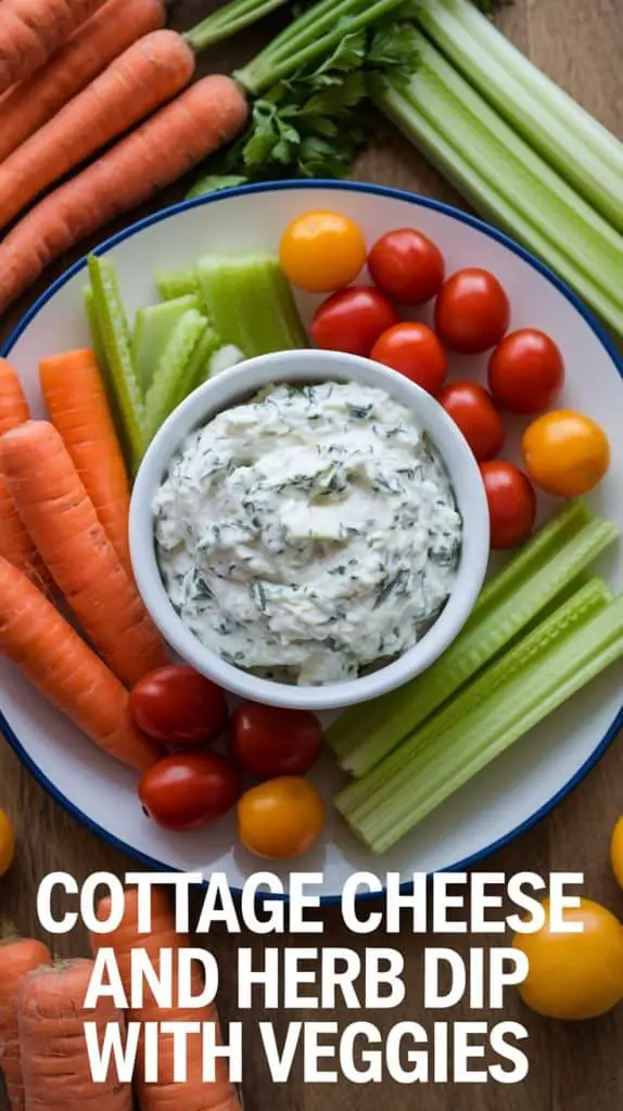 Cottage Cheese and Herb Dip with Veggies