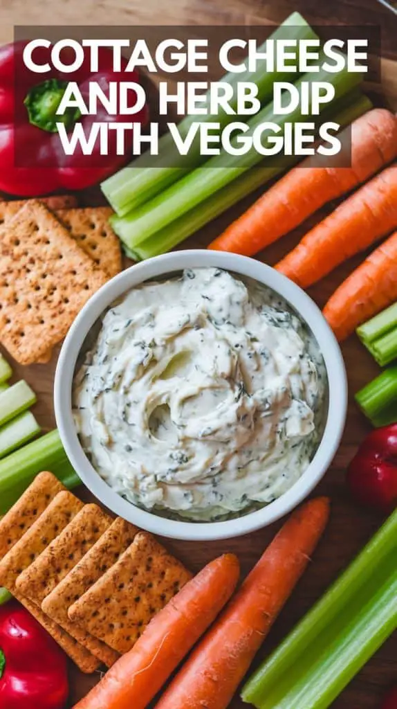 Cottage Cheese and Herb Dip with Veggies