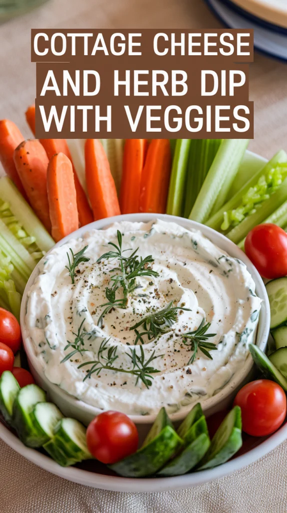 Cottage Cheese and Herb Dip with Veggies