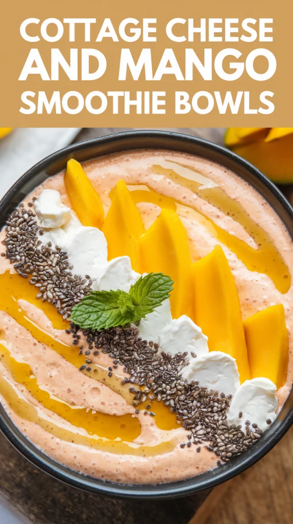 Cottage Cheese and Mango Smoothie Bowls