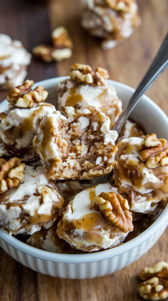 Healthy Cottage Cheese and Maple Walnut Energy Bites