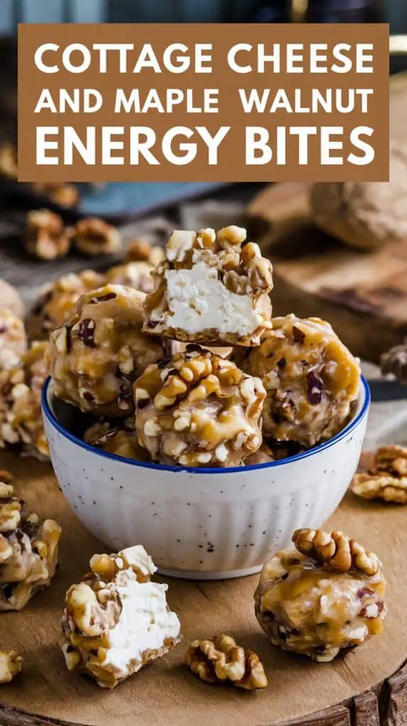 Healthy Cottage Cheese and Maple Walnut Energy Bites