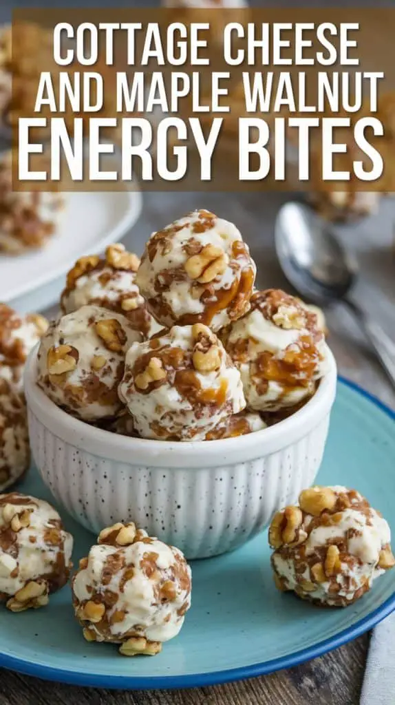 Healthy Cottage Cheese and Maple Walnut Energy Bites