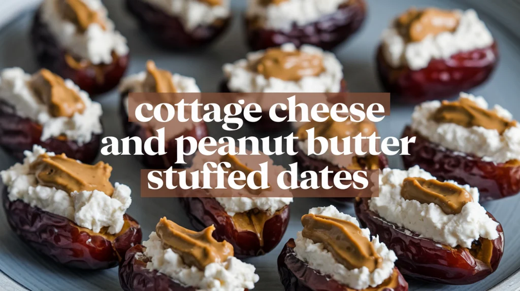 Cottage Cheese and Peanut Butter Stuffed Dates