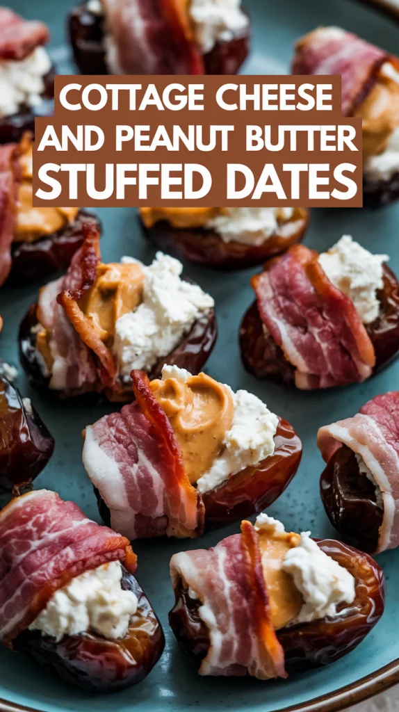 Cottage Cheese and Peanut Butter Stuffed Dates