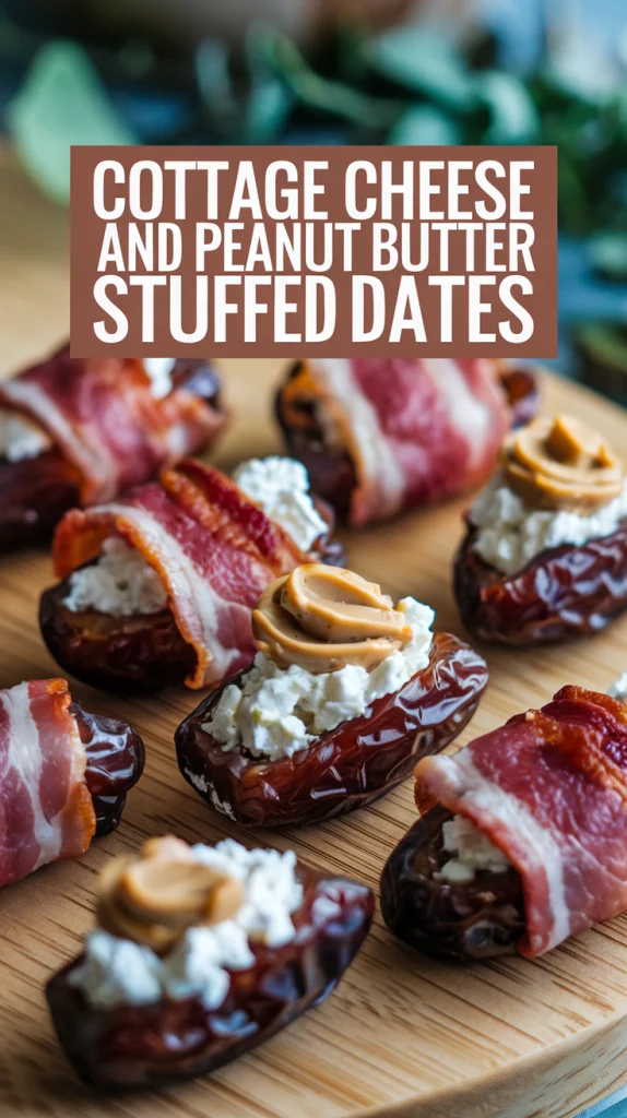 Cottage Cheese and Peanut Butter Stuffed Dates