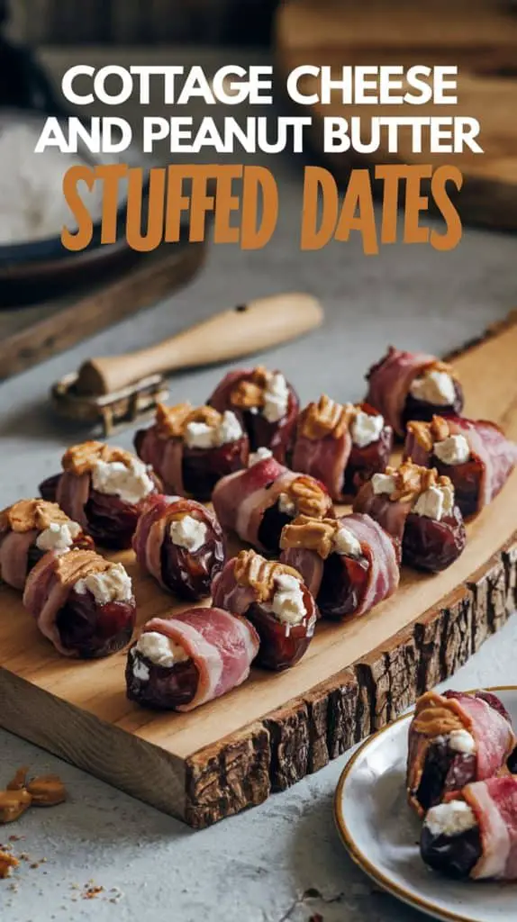 Cottage Cheese and Peanut Butter Stuffed Dates