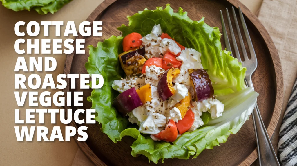 Cottage Cheese and Roasted Veggie Lettuce Wraps