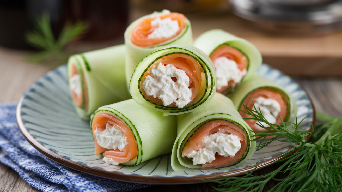 Delicious Cottage Cheese and Smoked Salmon Roll-Ups