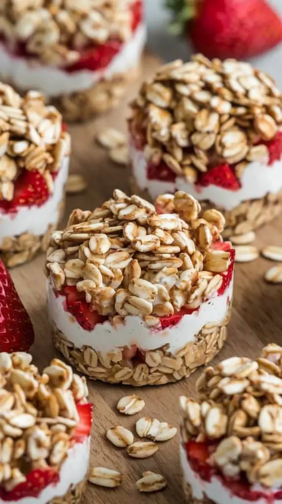 Cottage Cheese and Strawberry Oatmeal Cups 