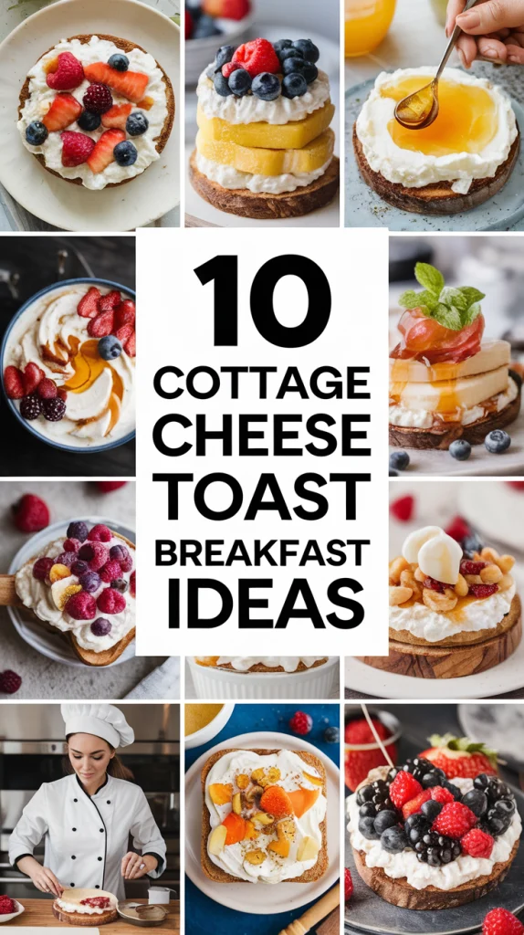 Cottage cheese toast breakfast