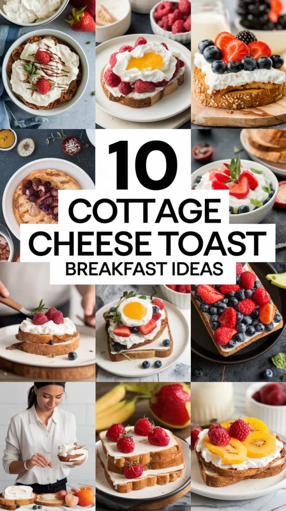 Cottage cheese toast breakfast