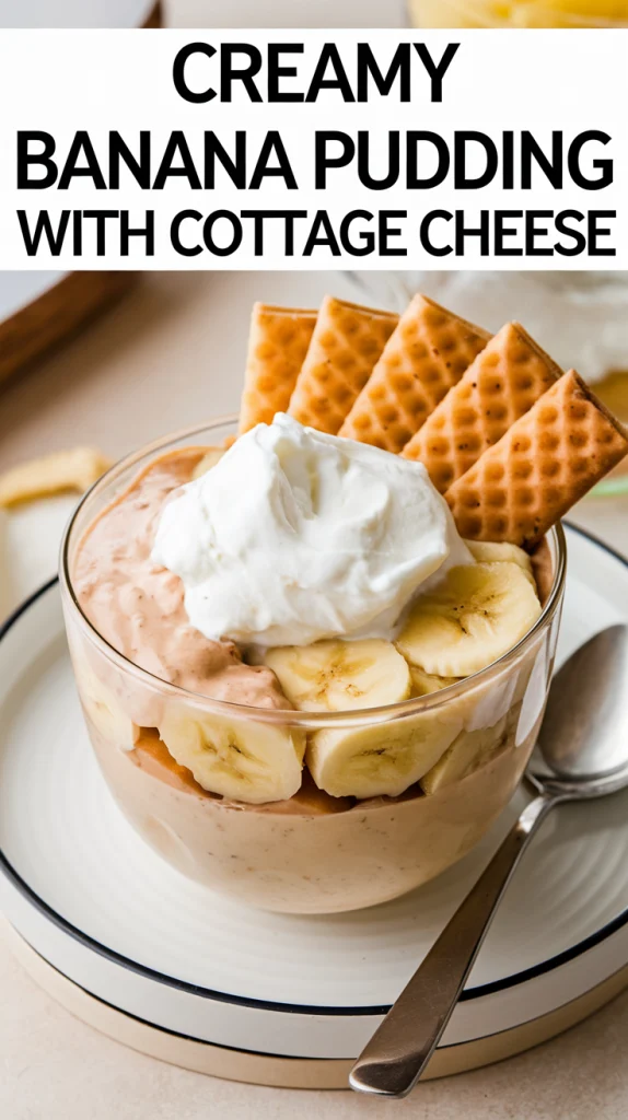 Creamy Banana Pudding with Cottage Cheese