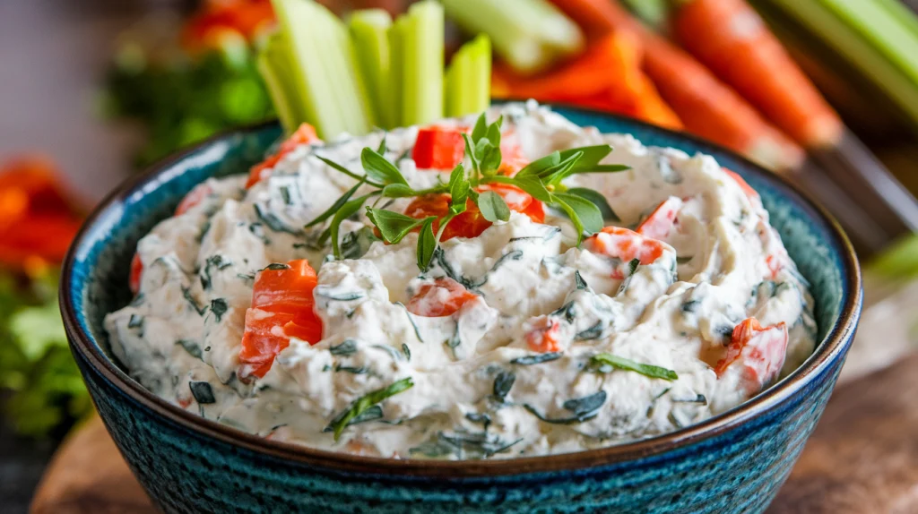 Creamy Cottage Cheese and Herb Veggie Dip