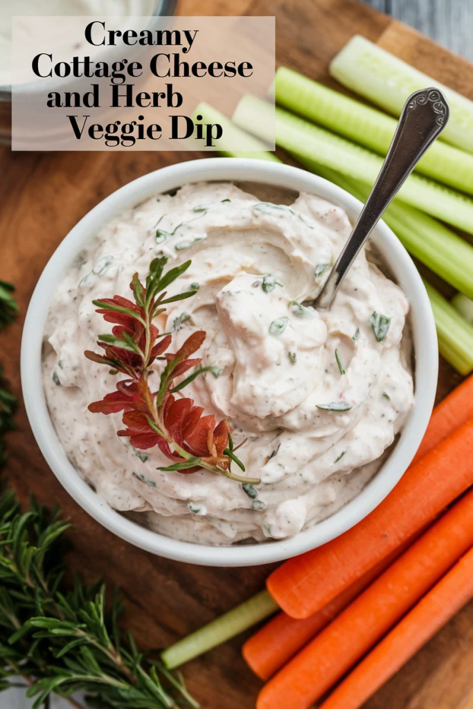 Creamy Cottage Cheese and Herb Veggie Dip