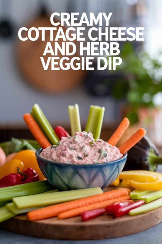 Creamy Cottage Cheese and Herb Veggie Dip