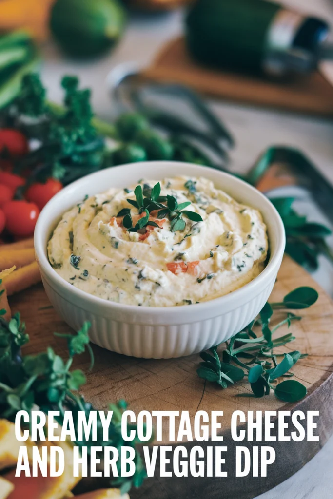 Creamy Cottage Cheese and Herb Veggie Dip