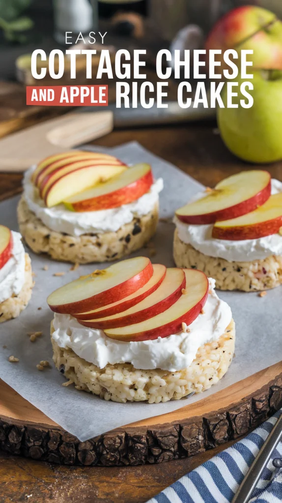 Easy Cottage Cheese and Apple Rice Cakes