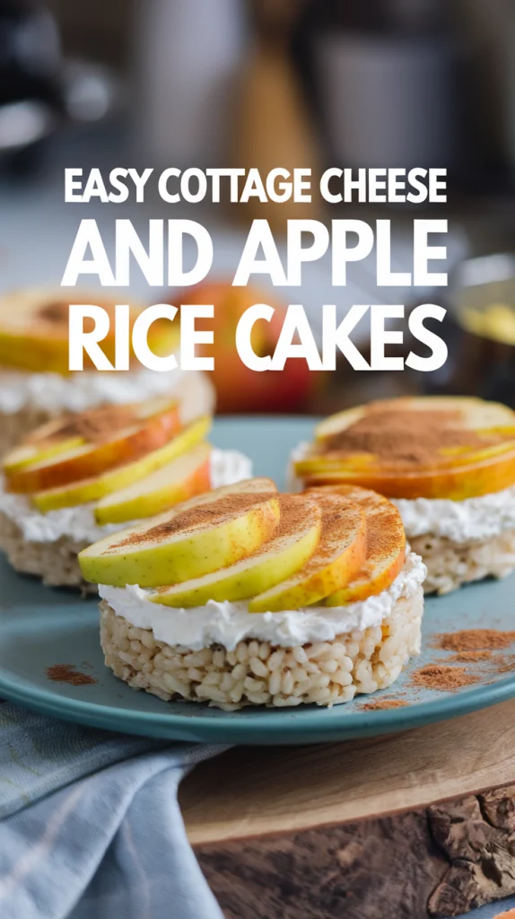 Easy Cottage Cheese and Apple Rice Cakes