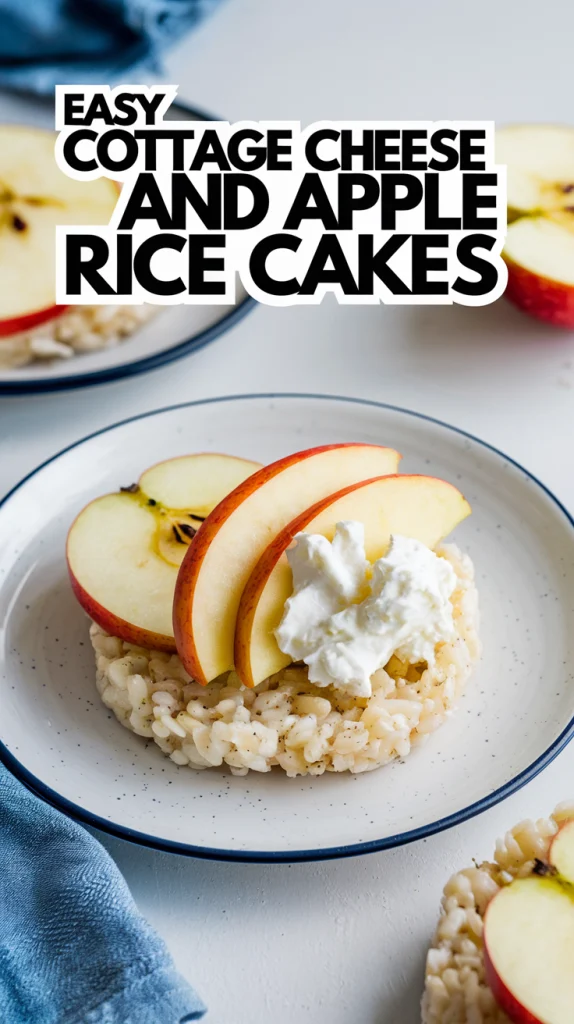 Easy Cottage Cheese and Apple Rice Cakes