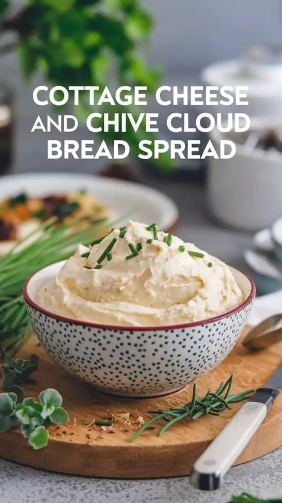 Fluffy Cottage Cheese and Chive Cloud Bread Spread