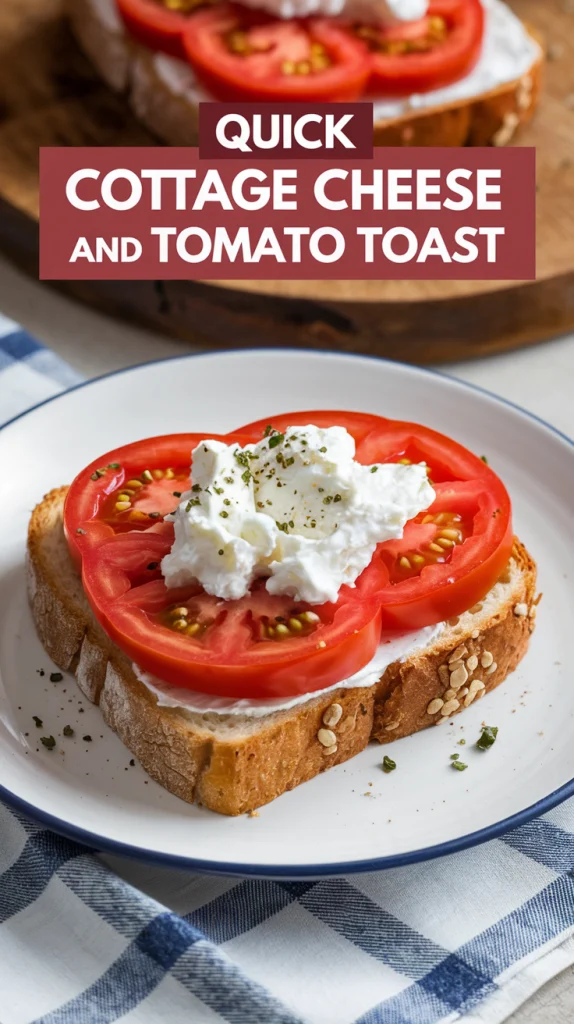 Healthy Cottage Cheese and Tomato Toast