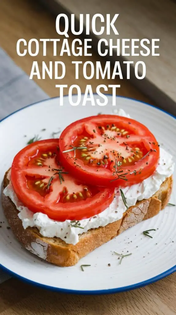 Healthy Cottage Cheese and Tomato Toast