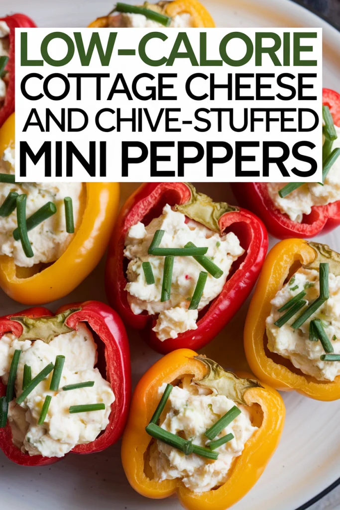 Low-Calorie Cottage Cheese and Chive-Stuffed Mini Peppers