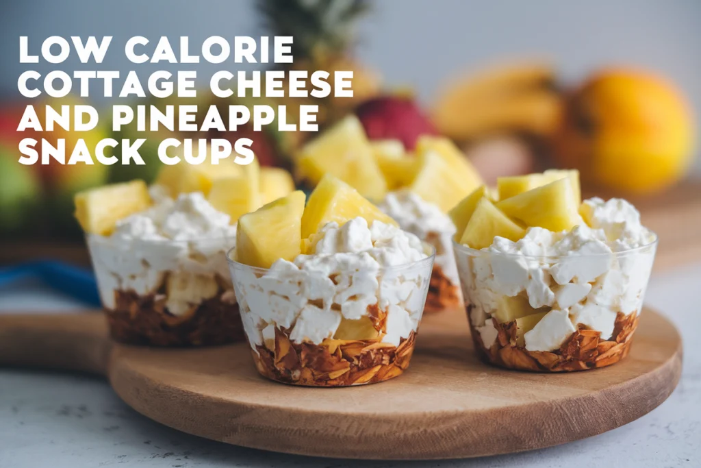 Low Calorie Cottage Cheese and Pineapple Snack Cups