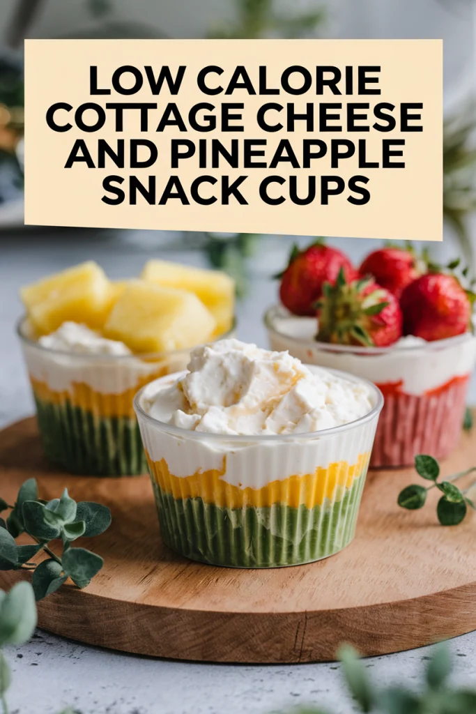 Low Calorie Cottage Cheese and Pineapple Snack Cups