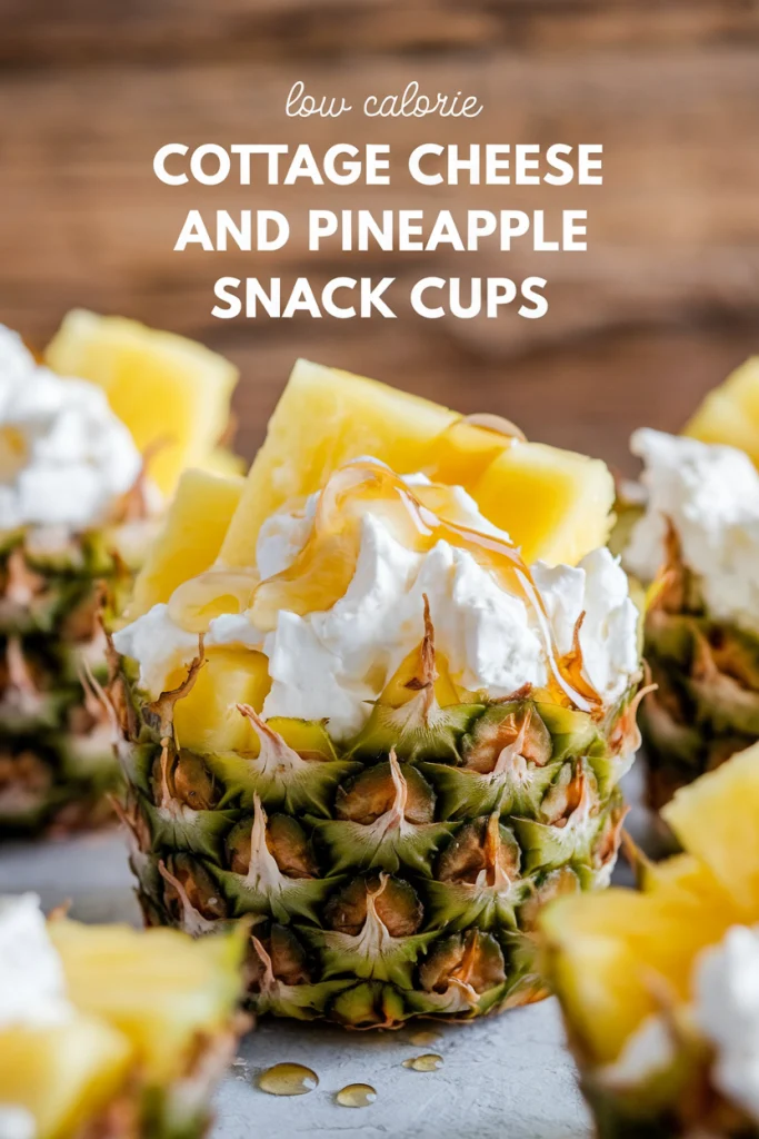 Low Calorie Cottage Cheese and Pineapple Snack Cups