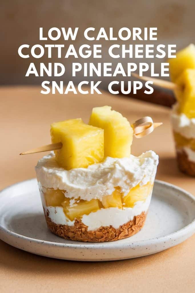 Low Calorie Cottage Cheese and Pineapple Snack Cups