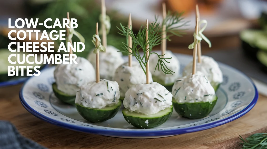 Low-Carb Cottage Cheese and Cucumber Bites