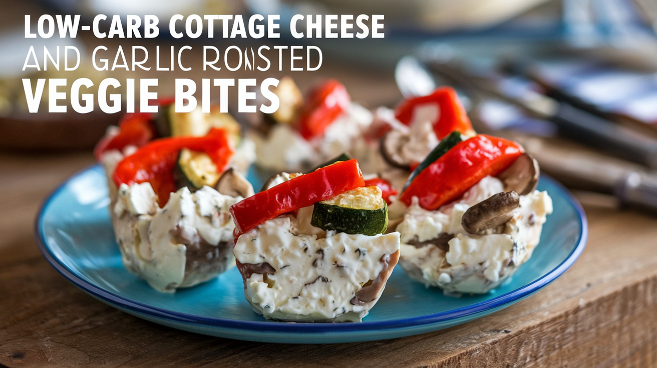 Low-Carb Cottage Cheese and Garlic Roasted Veggie Bites