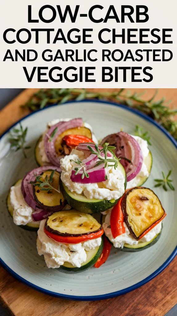 Low-Carb Cottage Cheese and Garlic Roasted Veggie Bites